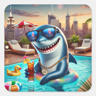 Super Cute Aries Shark Zodiac Sticker