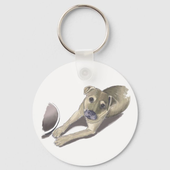 Super Cute Ashton's Best Friend Dog Keychain (Front)
