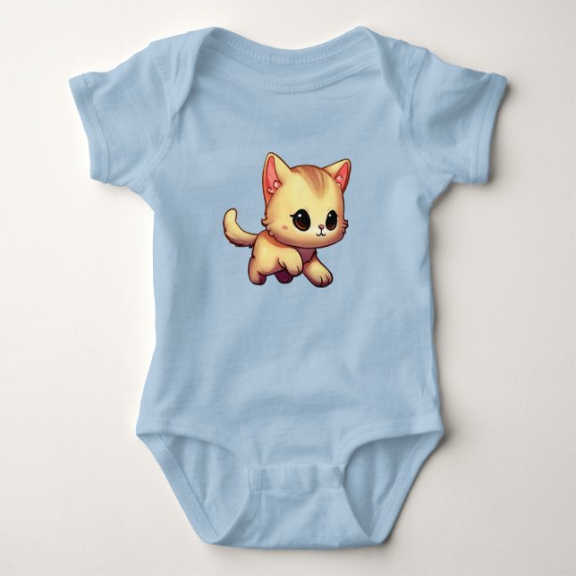 Super Cute Baby Kitten Cartoon Bodysuit (Front)