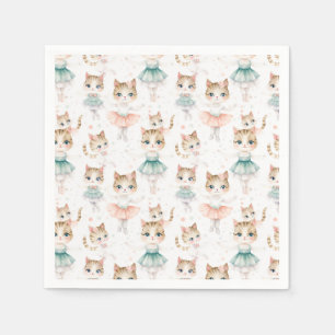 Super Cute Ballerina Cats  Napkins