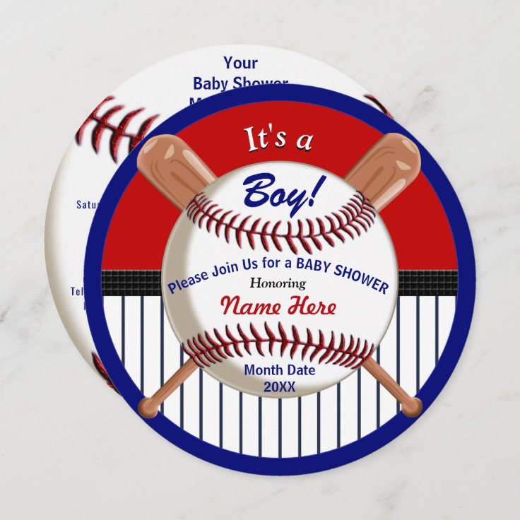 Super Cute Baseball Baby Shower Invitations Zazzle