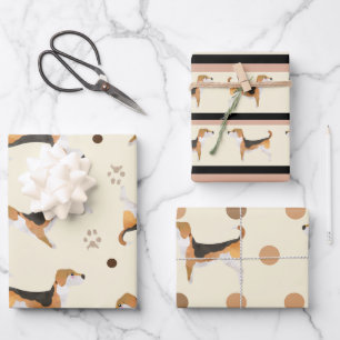 Super Cute Beagle neutral colours dog lovers Wrapping Paper Sheets