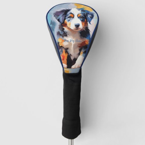 Super Cute Bernese Mountain Dog Puppy 002 _ Xeno L Golf Head Cover