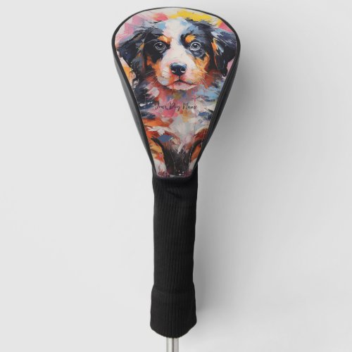 Super Cute Bernese Mountain Dog Puppy 003 _ Xeno L Golf Head Cover