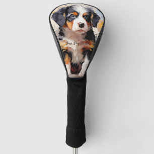 Super Cute Bernese Mountain Dog Puppy 004 - Xeno L Golf Head Cover