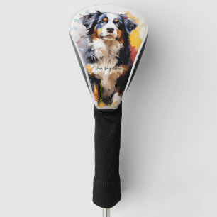 Super Cute Bernese Mountain Dog Puppy 005 - Xeno L Golf Head Cover