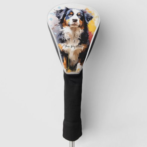 Super Cute Bernese Mountain Dog Puppy 005 _ Xeno L Golf Head Cover