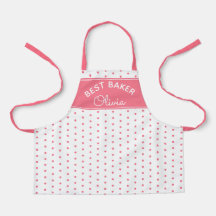 Super Cute Best Baker Pink Polka Dot Girly Baking