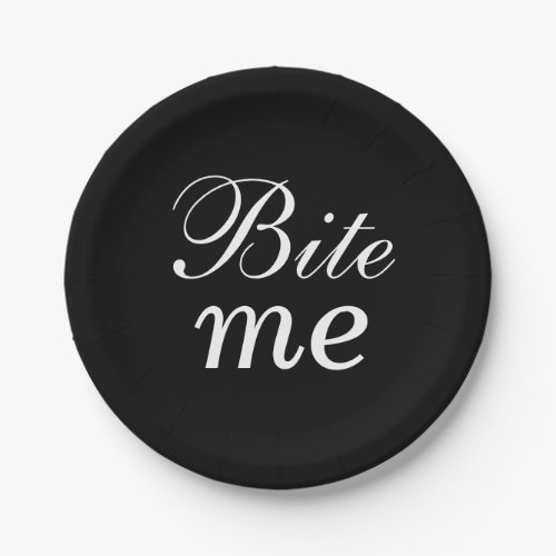 Super Cute Bite Me Plate _ black