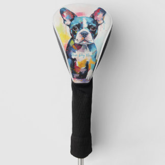 Super Cute Boston Terrier Dog Puppy 002 - Xeno Luc Golf Head Cover