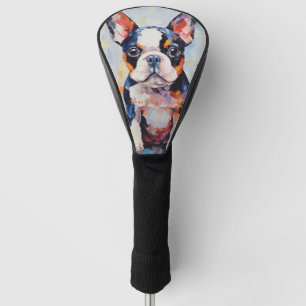 Super Cute Boston Terrier Dog Puppy 003 - Xeno Luc Golf Head Cover