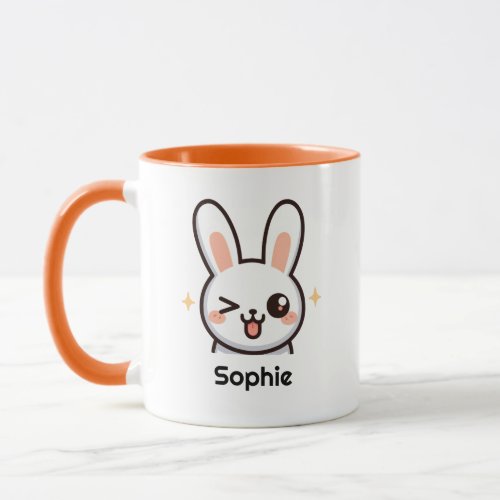 Super cute bunny customizable mug