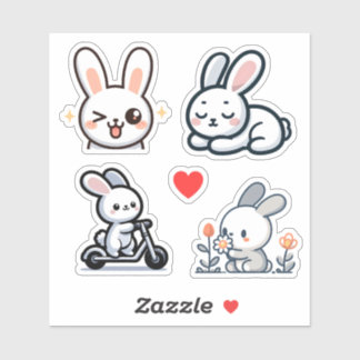 Super cute bunny sticker