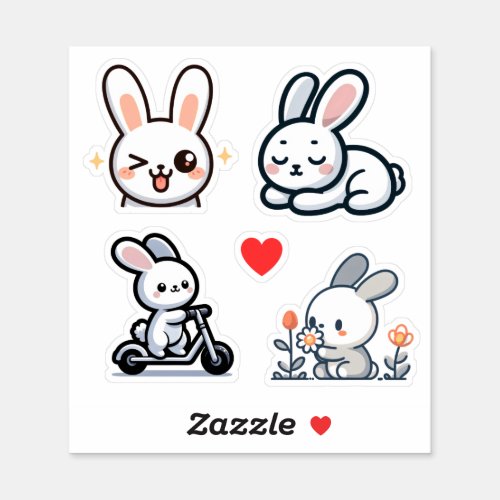 Super cute bunny sticker