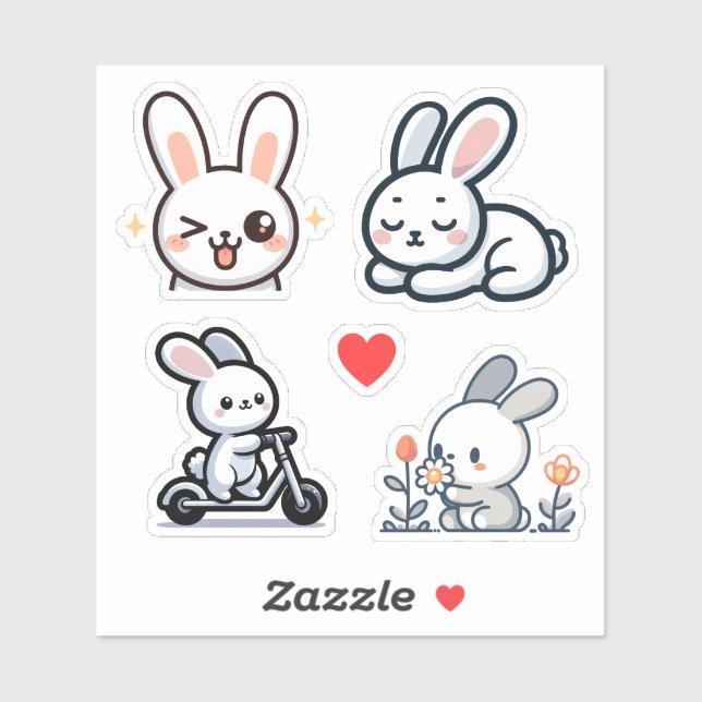 Super cute bunny sticker (Sheet)