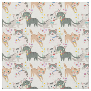 Super Cute Cat Fabric