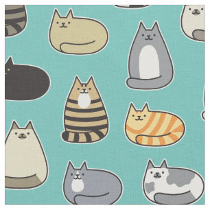 Super Cute Cat Pattern, Choose Your Color Fabric