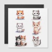 Super Cute Chibi Kitten Stickers Collection - Pack (Front/Back)