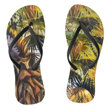 Super Cute Colorful Palm Print Flip Flops Super Cute Colorful Palm Print Flip Flops