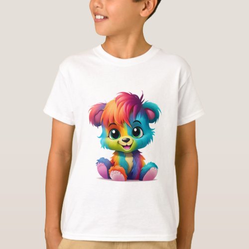 super cute colorful teddy T_Shirt