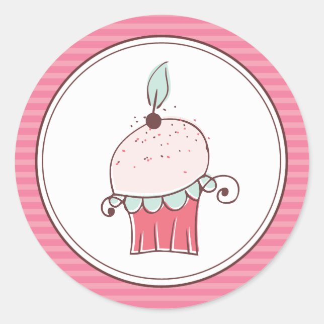 Super Cute Cupcake Stickers (Front)