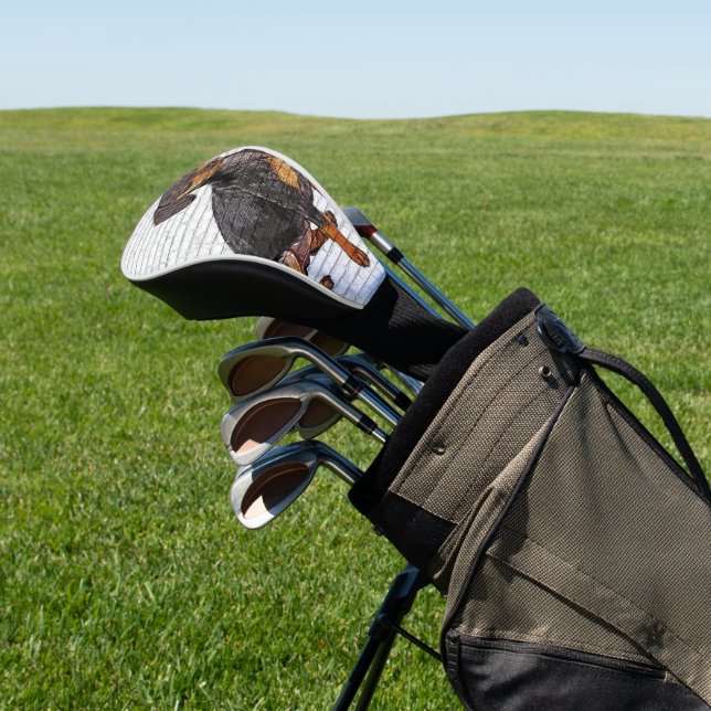 Super Cute Dachshund Puppy Golf Head Cover (In Situ)