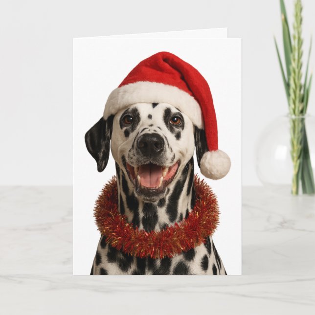 Super cute Dalmation Christmas card (Front)