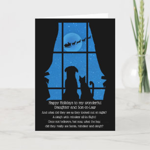 Super Cute Daughter and Son In Law Holiday Card