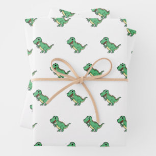 Super Cute Dinosaur Wrapping Paper Sheets