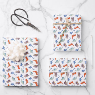 Super Cute Dinosaur Wrapping Paper Sheets