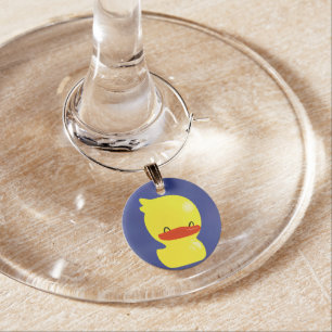 Super Cute Ducky Blue Wine Charm