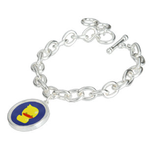Super Cute Ducky Round Charm Bracelet