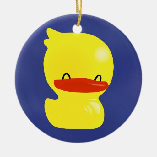 Super Cute Ducky Round Ornament