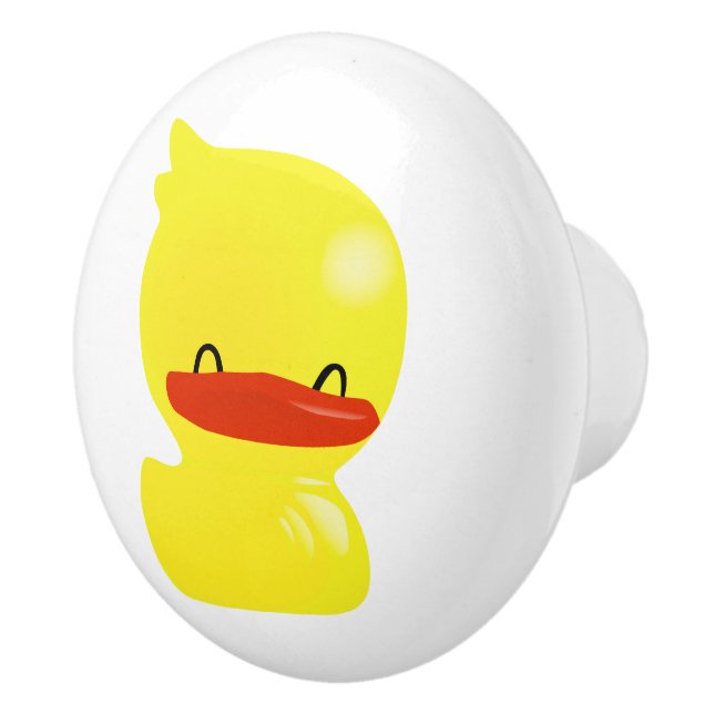 Super Cute Ducky White Ceramic Knob (Right)