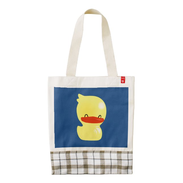 Super Cute Ducky Zazzle HEART Tote Bag (Back)