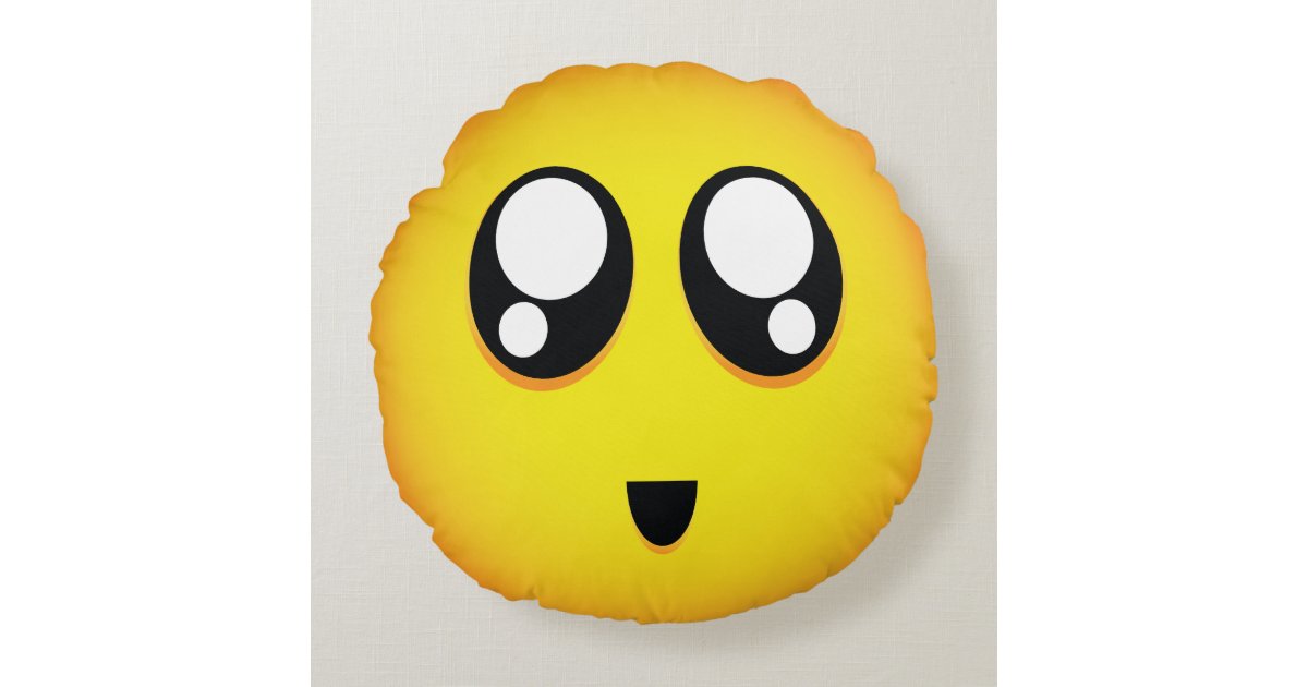 super cute emoji round pillow | Zazzle.com