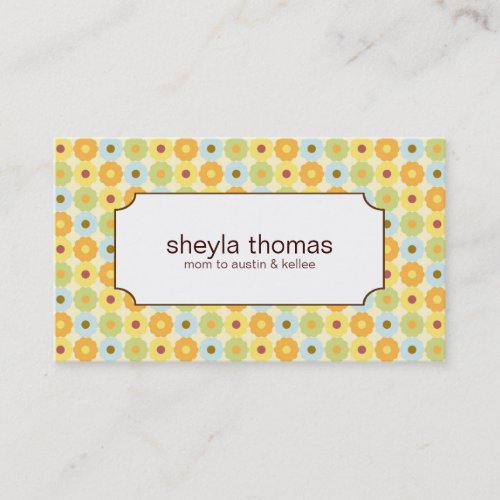Super Cute Flowers Calling Cards for Moms