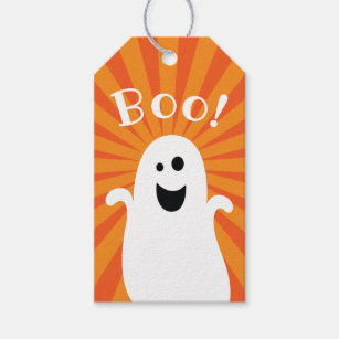 Super Cute Funny Ghost Boo Kids Halloween Party Gift Tags