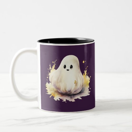 Super Cute Ghost Creepy Spooky Fun Halloween Two_Tone Coffee Mug