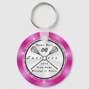 Super Cute Girls Personalized Lacrosse Keychains