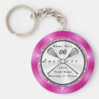 Super Cute Girls Personalized Lacrosse Keychains