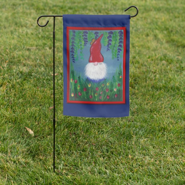 Super Cute Gnome Garden Flag (In SItu)