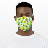 Super Cute Green Avocados Adult Cloth Face Mask (Worn)
