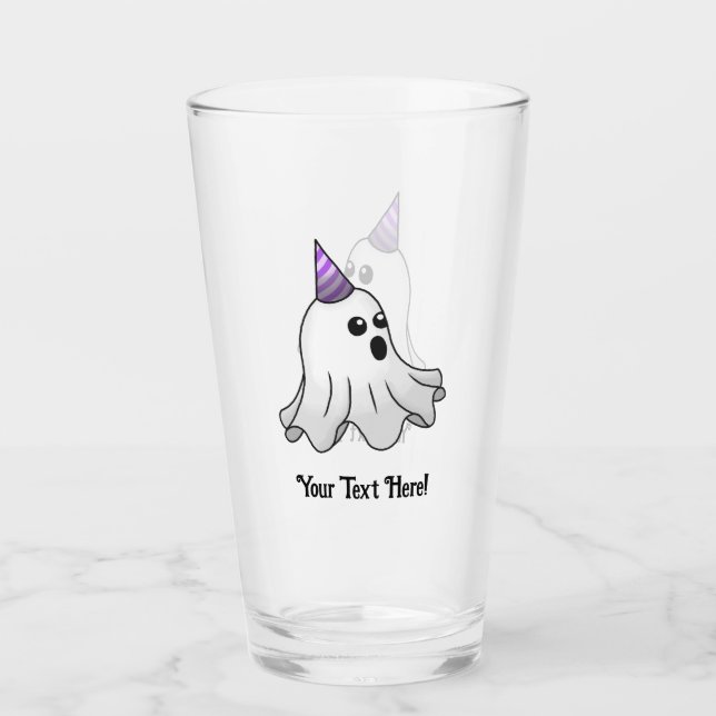 Super Cute Halloween Ghost Glass (Front)