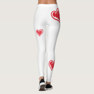 Super Cute Heart Leggings for Valentine's Day Run