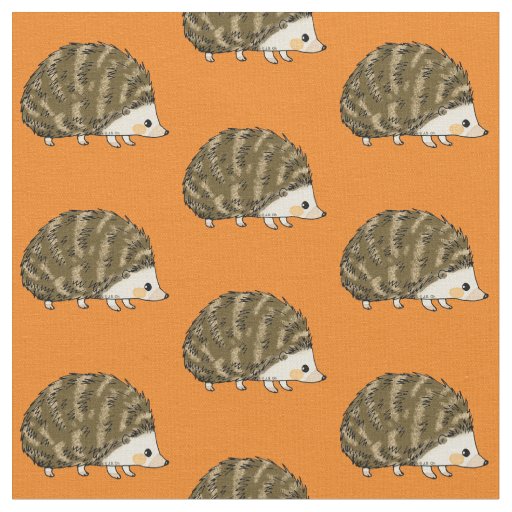 super cute hedgehog fabric