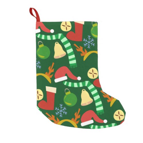 Super Cute Holiday Pattern Small Christmas Stocking