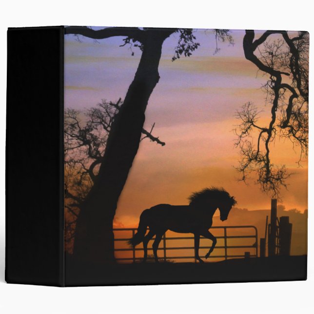 Super Cute Horse 3 Ring Binder Notebook (Front/Spine)