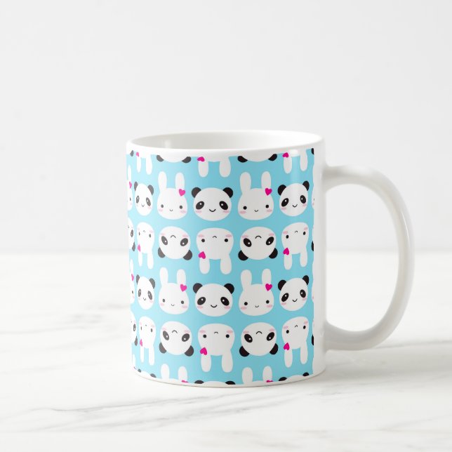 Super Cute Kawaii Bunny and Panda Coffee Mug (Right)