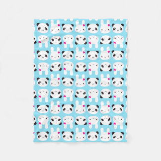 Super Cute Kawaii Bunny and Panda Fleece Blanket